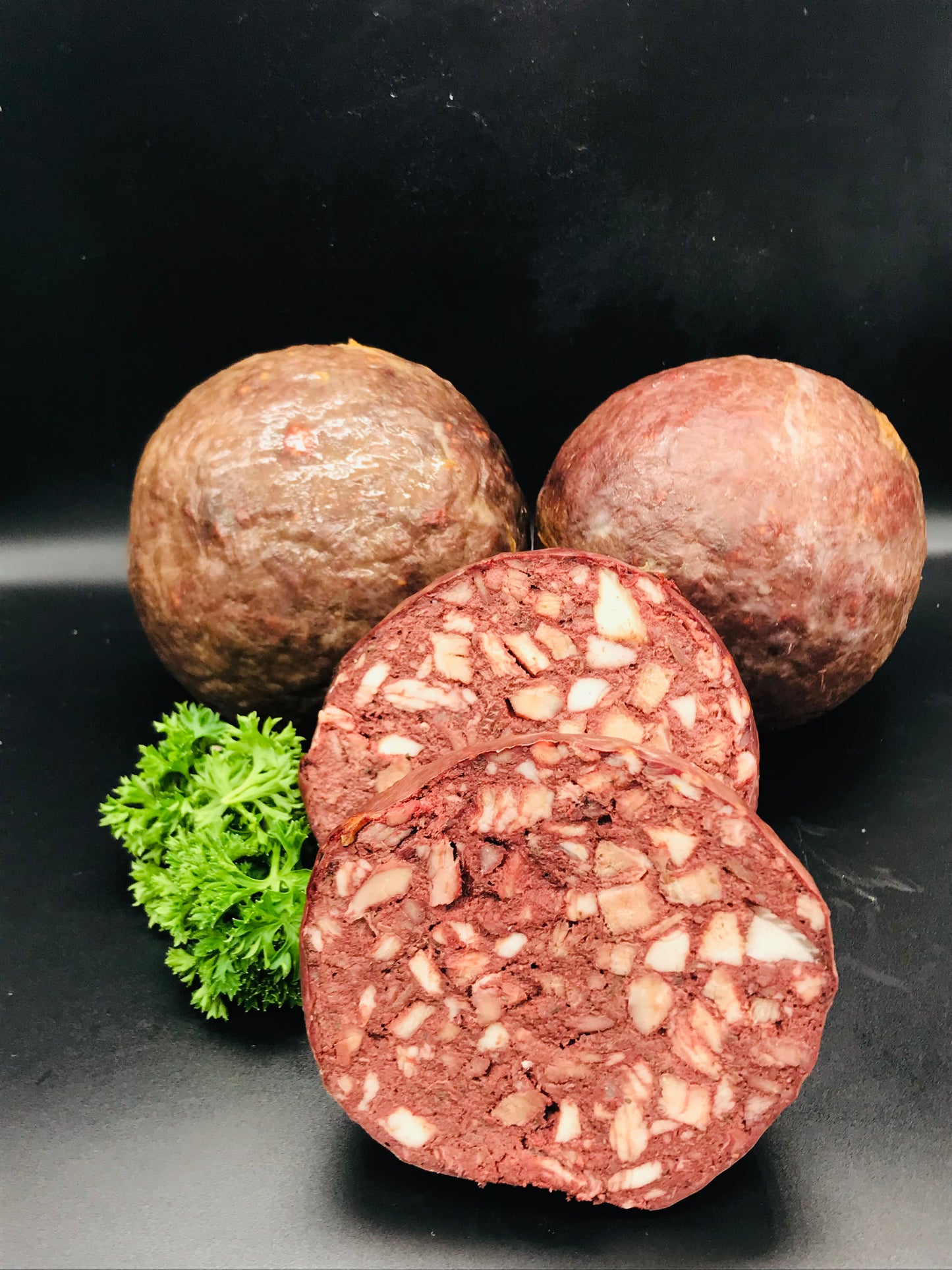 Wernigeröder Schlosskugel – Hausmacher Rotwurst in der Schweineblase (ca. 900g)