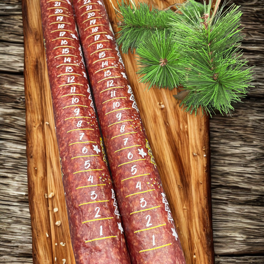 Weihnachtskalender-Salami Stange mit Haselnüssen 🎄✨